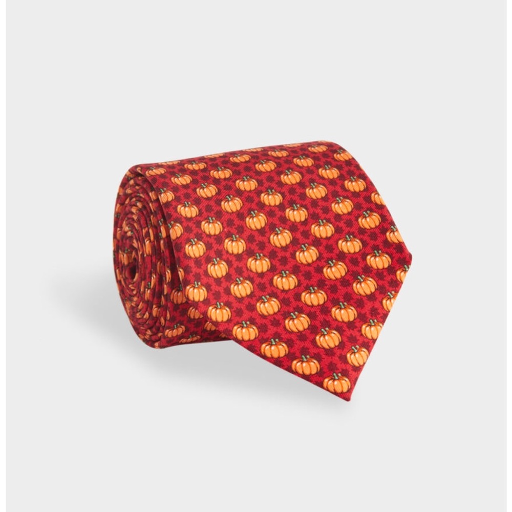 NEW in gift box - Vineyard Vines Pumpkins Tie - Red